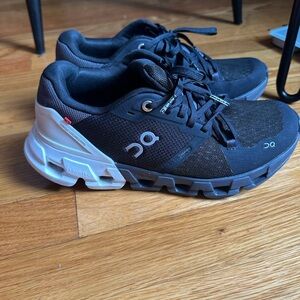 On Running Shoes Black and White Athletic Shoes